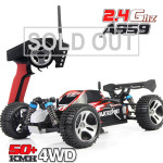 Wltoys A959 Rc Car 1/18 2.4Gh 4WD Off-Road Buggy RTR